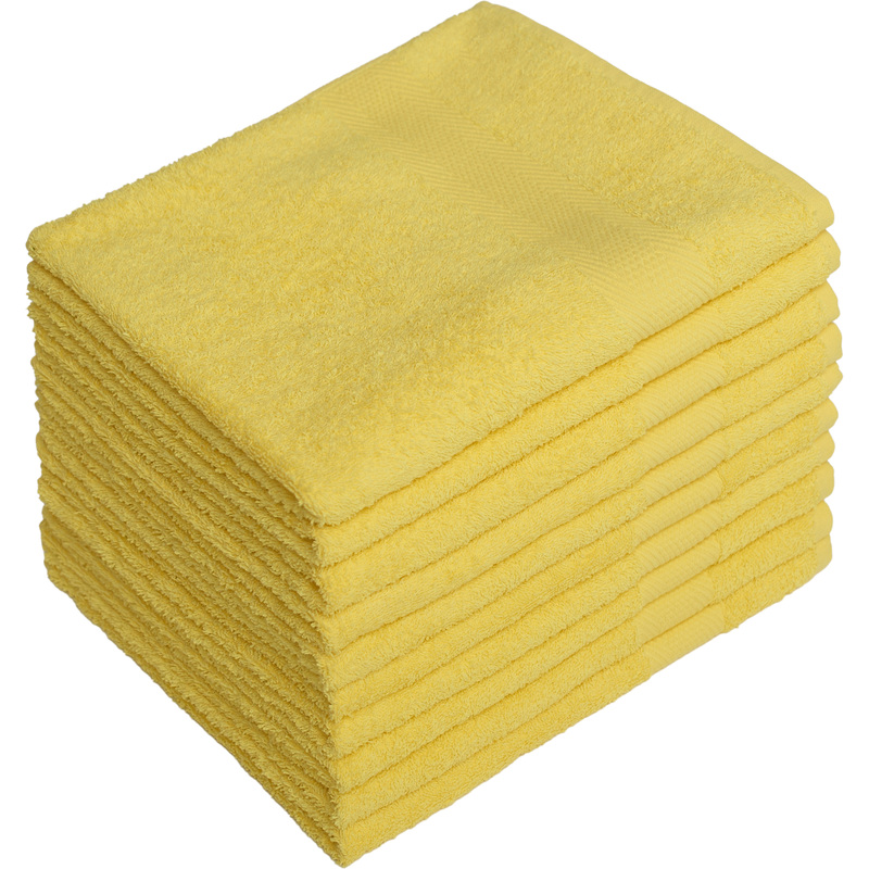 Изображение товара Набор махровых полотенец 10 штук 40x70 лимонный хлопок