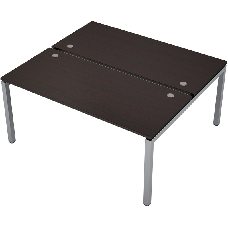 Изображение товара Двухместный приставной стол Avance 6МБ.5274 венге/алюминий матовый 1600х1435х750 мм