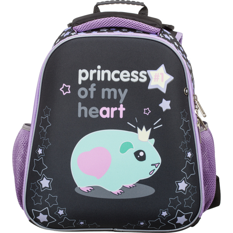 Изображение товара Ранец Комус Класс Basic Princess анатомический черный с двумя отделениями