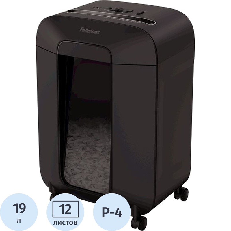 Изображение товара Шредер (уничтожитель документов) Fellowes Powershred LX85 4-й уровень секретности объём корзины 19 л Изображение товара Шредер (уничтожитель документов) Fellowes Powershred LX85 4-й уровень секретности объём корзины 19 л