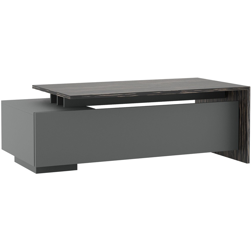 Изображение товара Письменный стол SS Dali 100 R Длина 210 см, Эбен/Антрацит