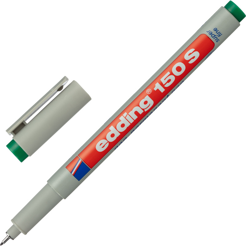 Изображение товара Промышленный водный маркер Edding 150/4 для глянцевых поверхностей зеленый 0.3 мм