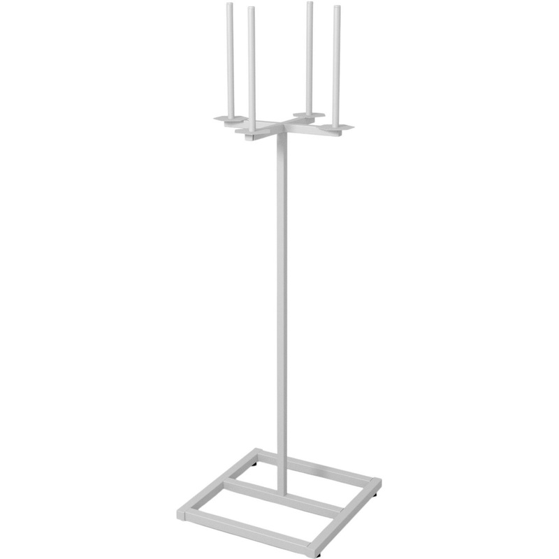 Изображение товара Пакетодержатель напольный на 4 рулона (белый new, 400х400х1280 мм)