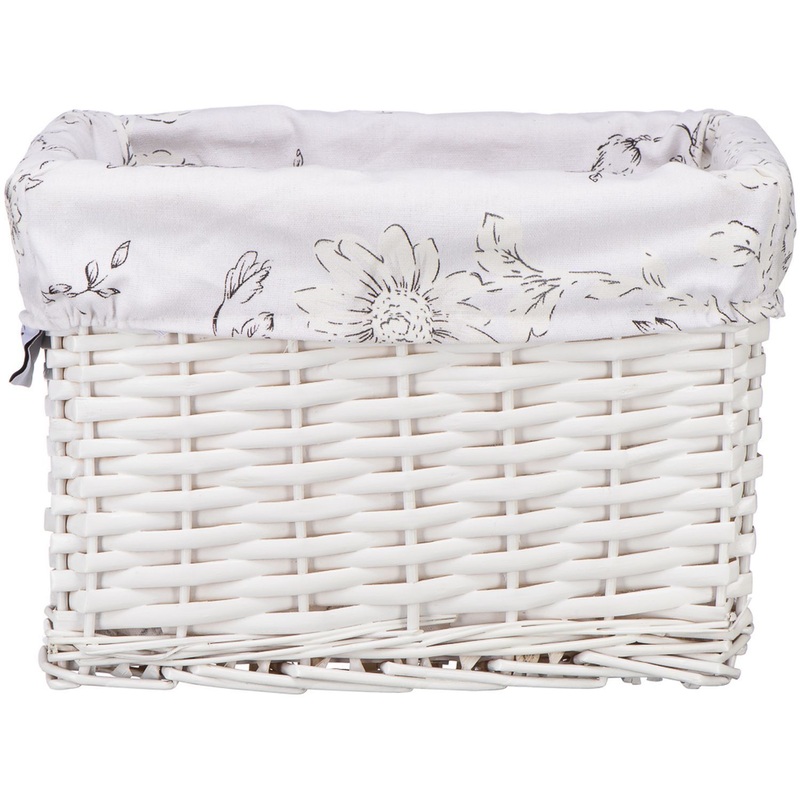 Изображение товара Корзина для хранения Natural House Цветы 30х23х21 см из натуральных материалов