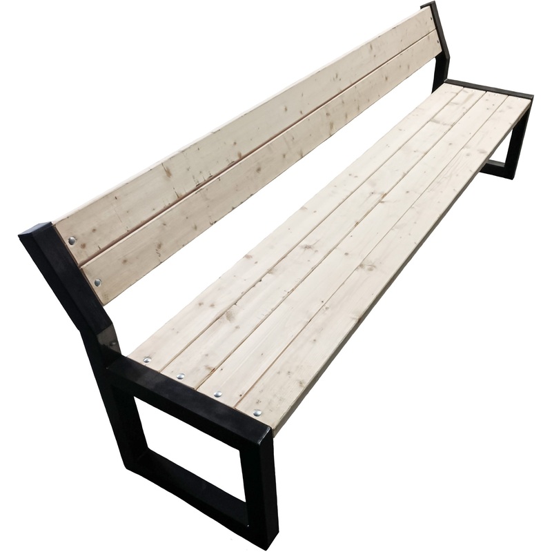 Изображение товара Скамья садовая Модерн (натуральное дерево/черный, 500х2100х700 мм) Изображение товара Скамья садовая Модерн (натуральное дерево/черный, 500х2100х700 мм)