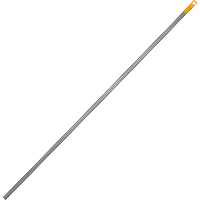 Изображение товара Рукоятка (ручка) для швабры и сгона NV 140 см сталь d22 мм жёлтая (с отверстием для подвешивания)