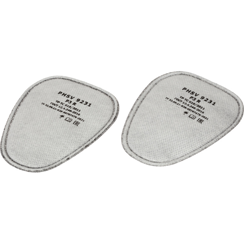Изображение товара Фильтр комбинированный PHSV 9231 P3 R с угольным слоем 2 шт. защита кайронер, аэрозоли
