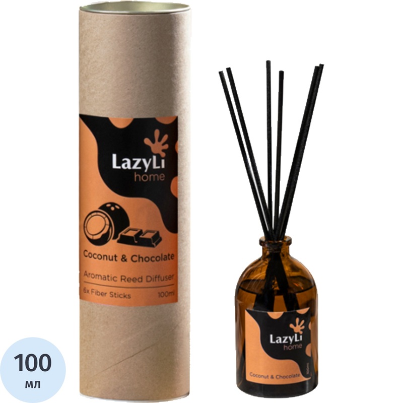 Изображение товара Аромадиффузор LazyLi Coconut & Chocolate 100 мл стильное устройство для уюта