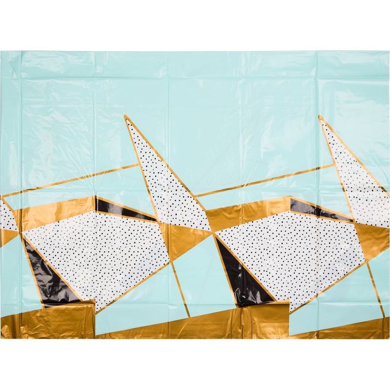 Изображение товара Одноразовая скатерть Веселая затея Мятная Роскошь 130x180 см разноцветная