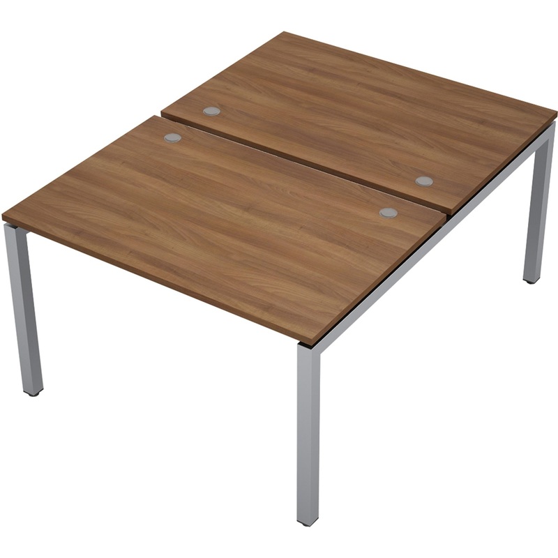 Изображение товара Стол приставной Avance 6МБ.5288 двухместный шамони тёмный/алюминий матовый 1200х1635х750 мм