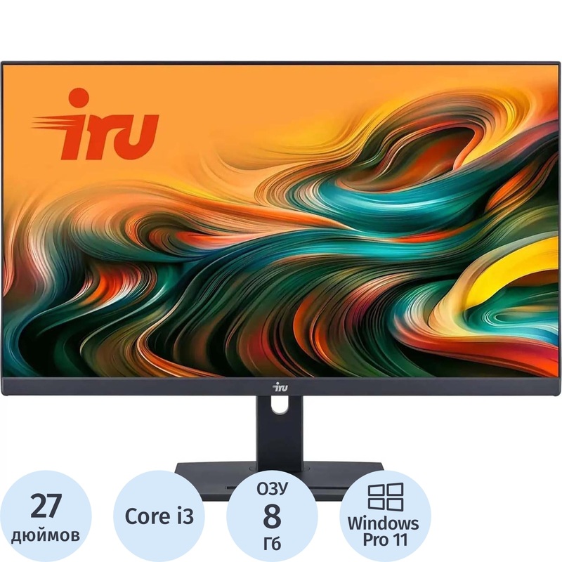 Изображение товара Моноблок 27 iRU (2044689) с диагональю 27 дюймов и Intel Core i3