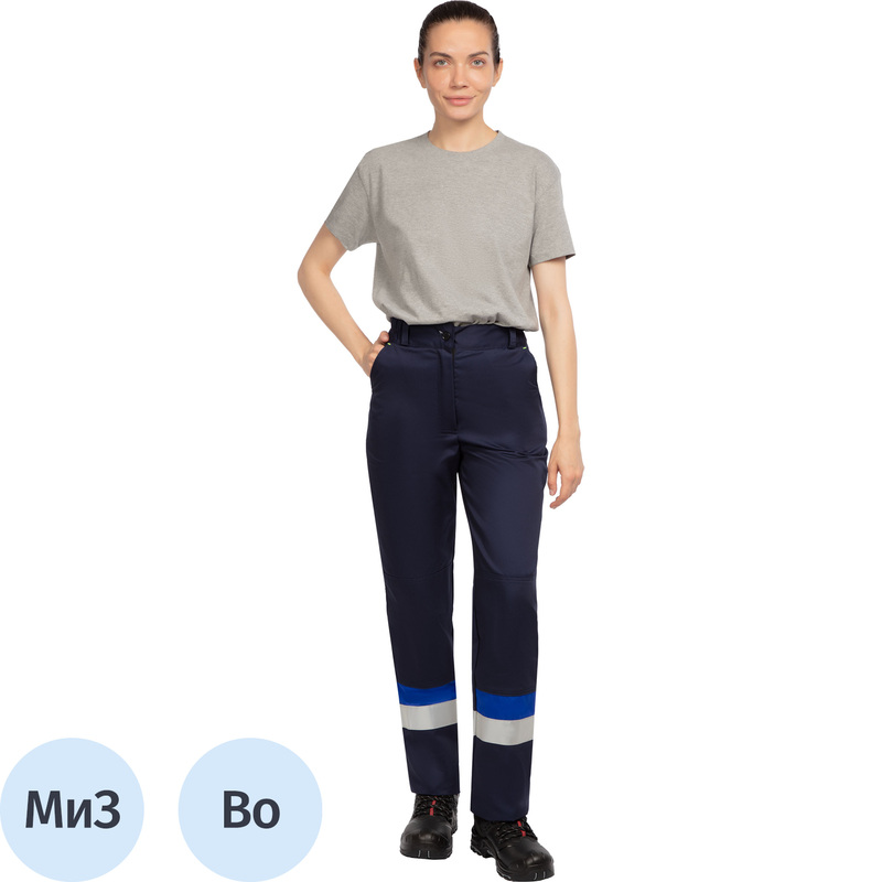 Изображение товара Женские рабочие летние брюки Ларга с СОП синие, размер 40-42, рост 170-176