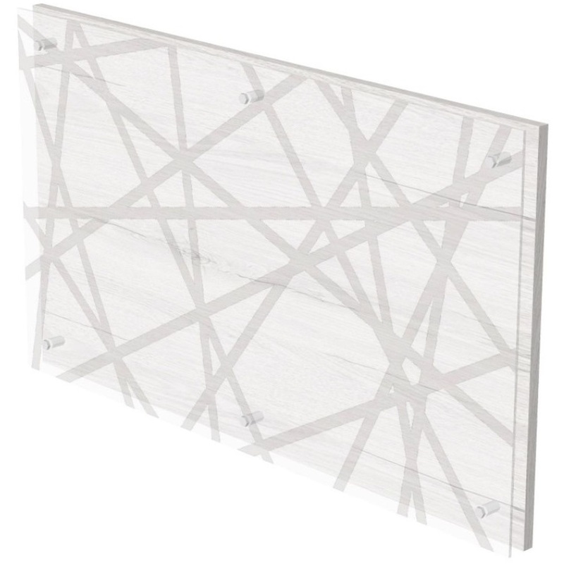 Изображение товара Траверс накладной Time.S Ts-100.3 из ЛДСП со стеклом цвет дуб эльза, размеры 1000х50х580 мм