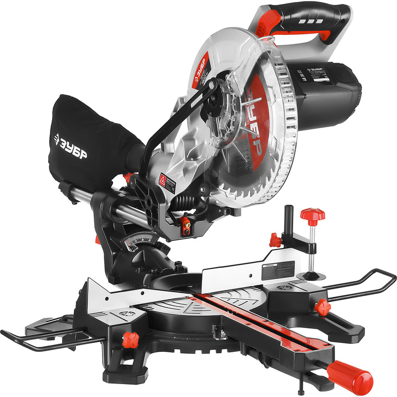 Изображение товара Пила торцовочная Зубр ЗПТ-255-1800 ПЛ мощностью 1800 Вт