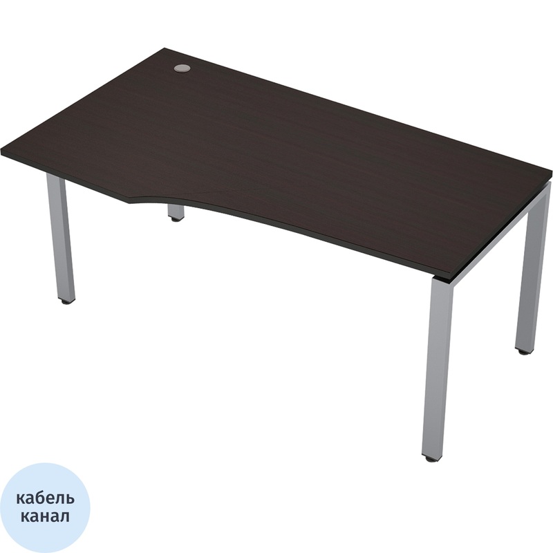 Изображение товара Эргономичный левый стол Avance 6М.622 венге алюминий 1400х900х750 мм