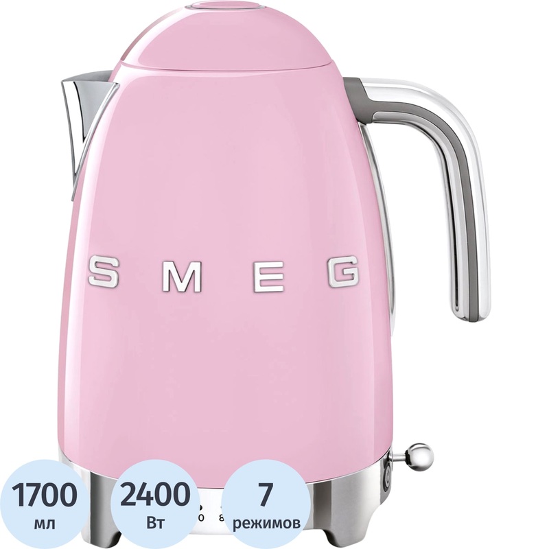 Изображение товара Чайник электрический Smeg KLF04PKEU розовый