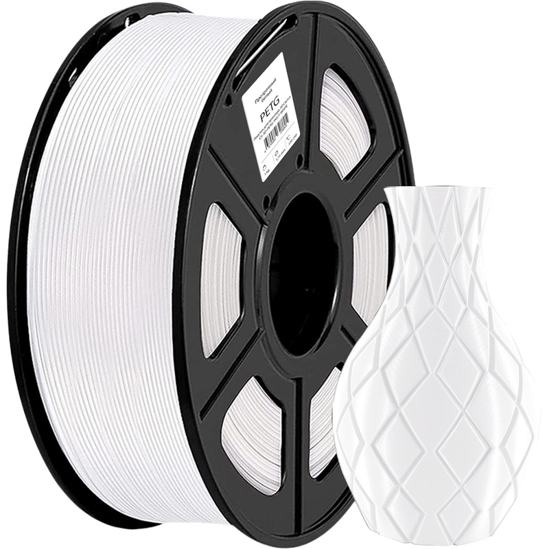 Изображение товара Пластик PETG для 3D-принтера Cactus белый прозрачный 1.75 мм 1 кг