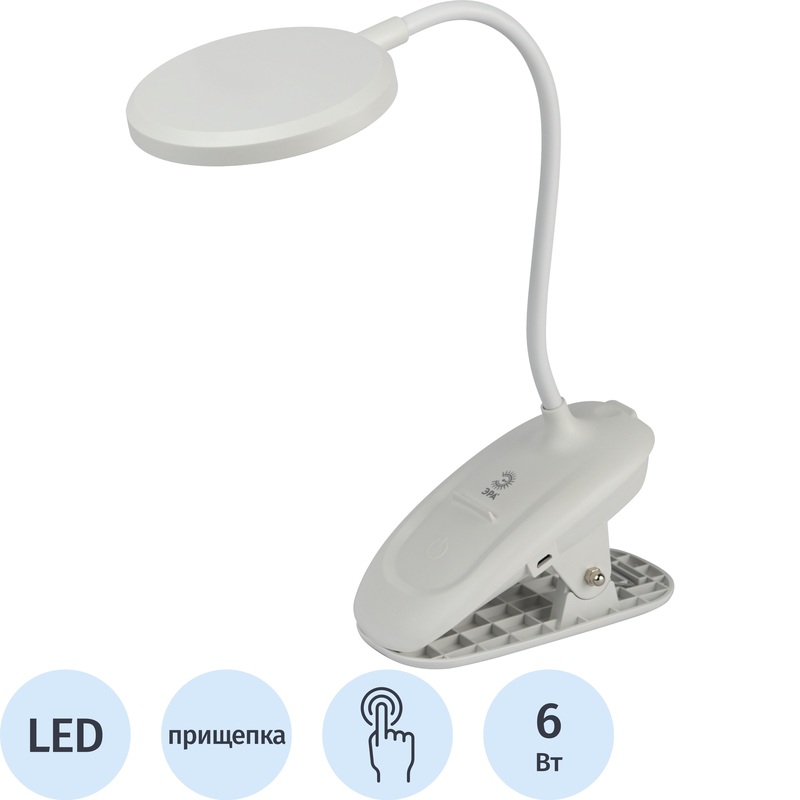 Изображение товара Настольный светильник Эра NLED-513-6W-W белый с сенсорным управлением