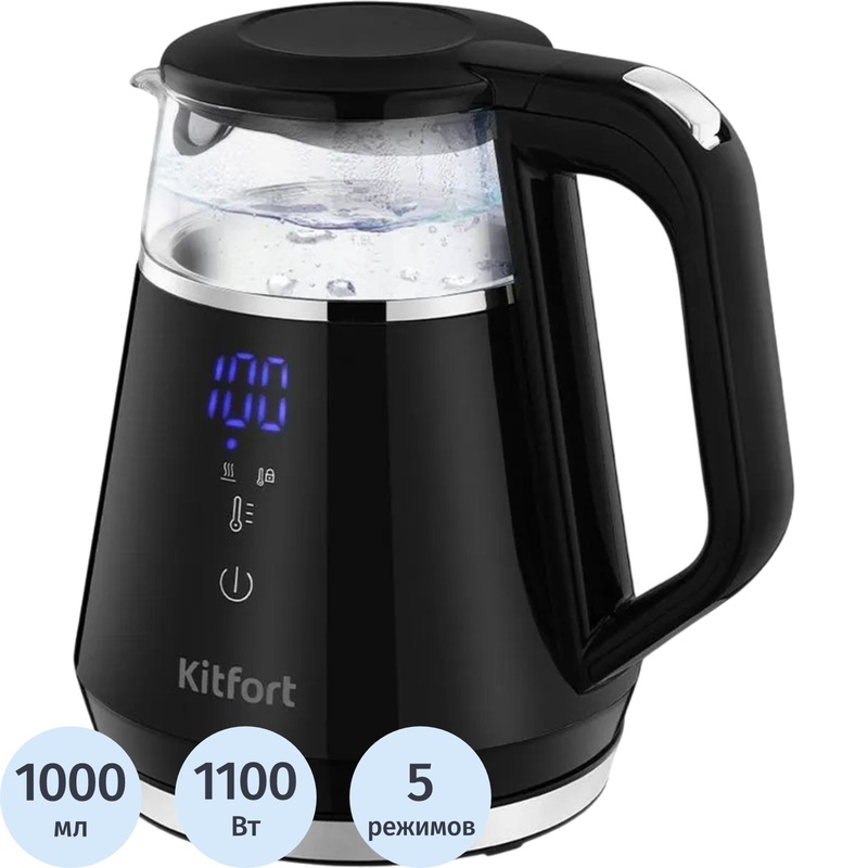 Изображение товара Чайник электрический Kitfort КТ-6696 чёрный