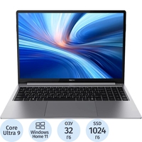 Ноутбук Tecno MegaBook T16MA Pro 16" Gray Intel Core Ultra 9 185H/32  ГБ/SSD 1024 ГБ/Intel Arc Graphics (71003300455)
