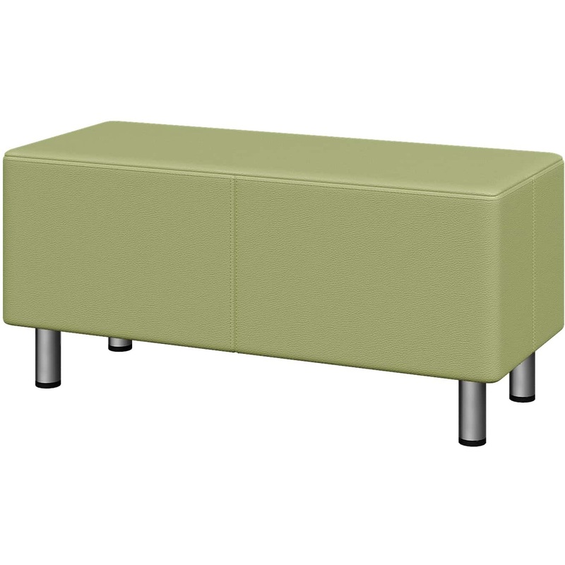Изображение товара Двухместная банкетка Юнит-Док U-b1 светло-зеленая из искусственной кожи