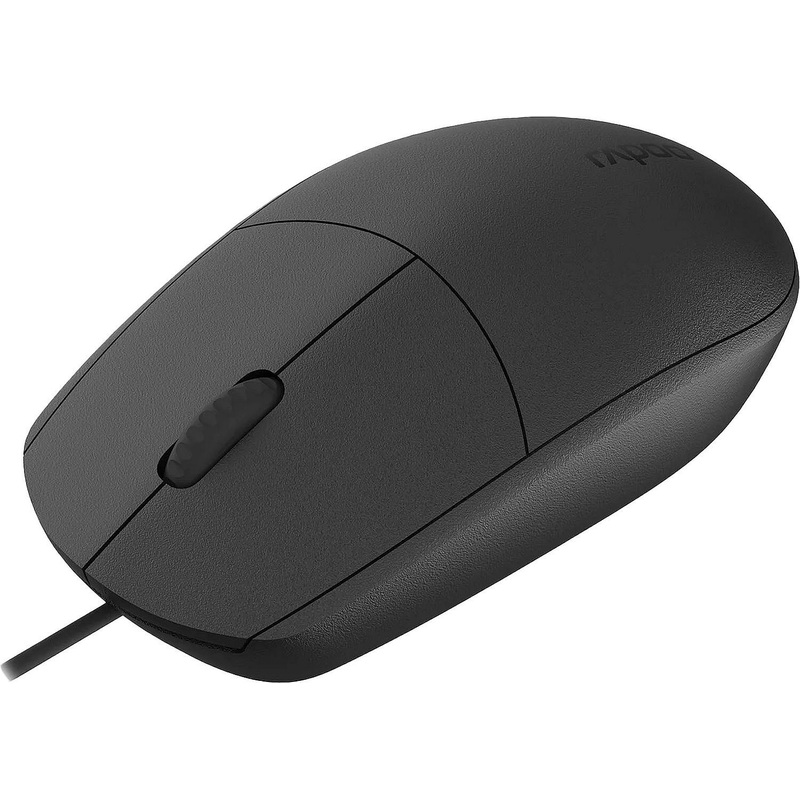 Изображение товара Проводная мышь Rapoo N100C черная для компьютера ноутбука и Office