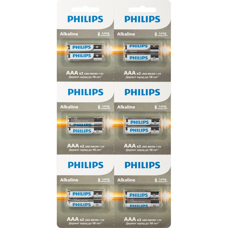 Изображение товара Батарейка AAA Mизинчиковая Philips 12 штук в упаковке