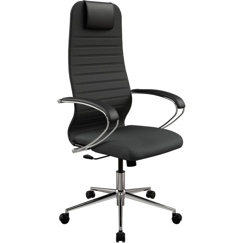 Изображение товара Кресло для руководителя Ergolife чёрное ткань металл подлокотники эко кожа