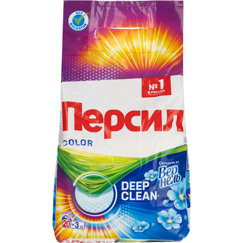 Изображение товара Порошок стиральный автомат Персил Свежесть от Вернель 3 кг для цветного белья