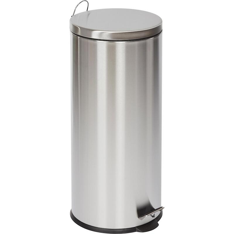 Изображение товара Уцененное ведро мусорное Luscan 30 л из нержавеющей стали с педалью