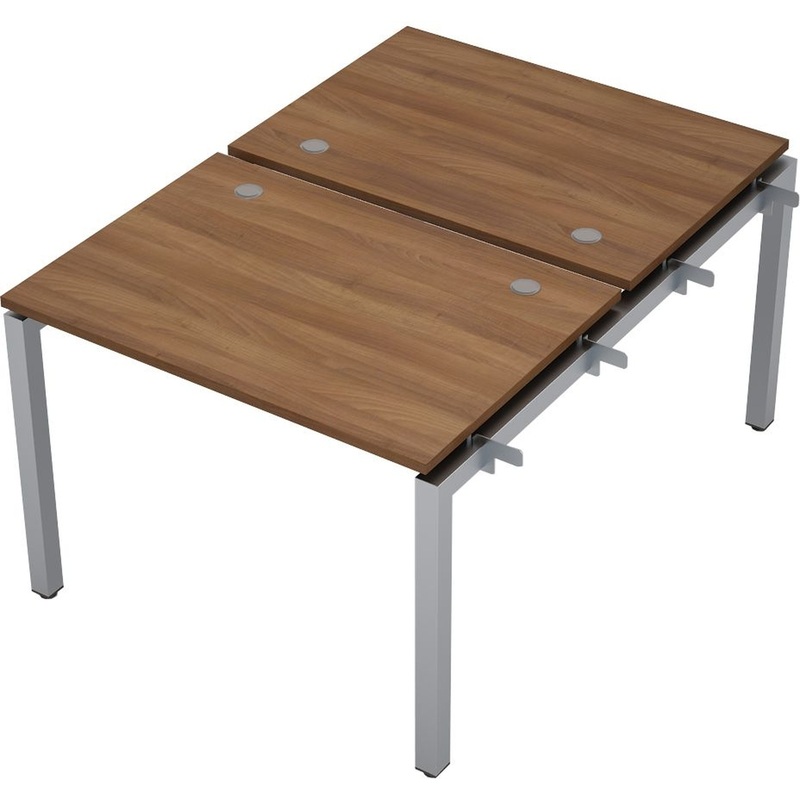 Изображение товара Рабочая станция Avance 6МБН.5277 двухместная с шамони и алюминиевым матовым покрытием