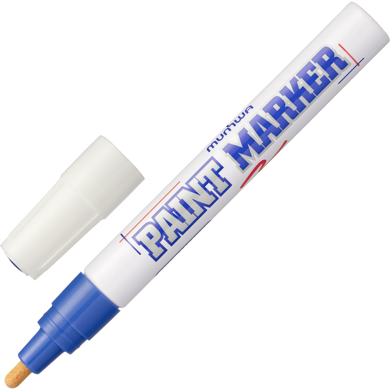 Изображение товара Промышленный лаковый маркер MunHwa PM-02 синий 2-4 мм для металла и поверхностей