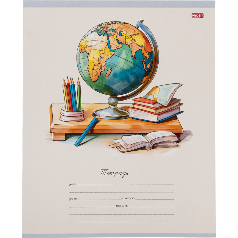 Изображение товара Тетрадь школьная Profit Школьные мотивы А5 12 листов в клетку