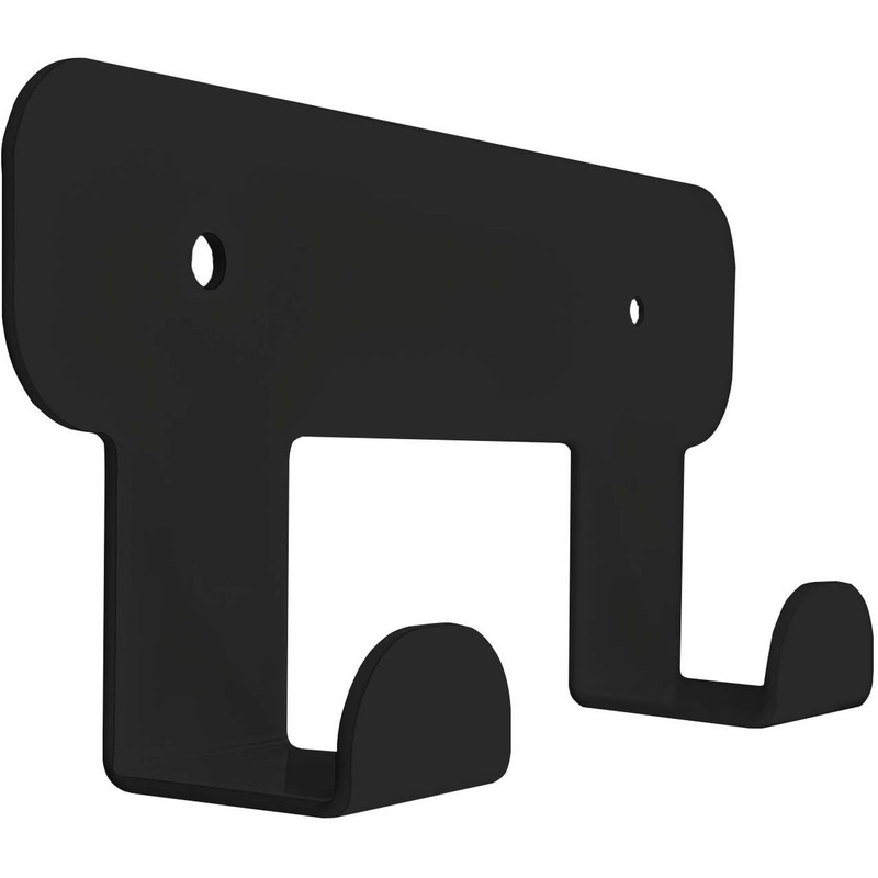 Изображение товара Настенная вешалка H1021В черная с 2 крючками - сталь, удобство и стиль