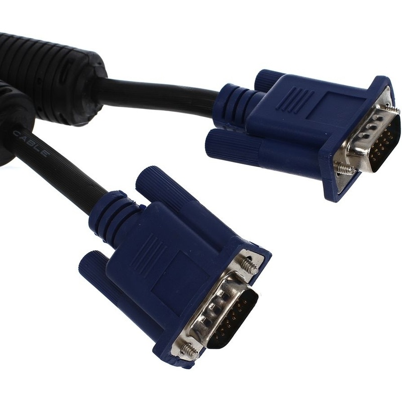 Изображение товара Кабель VGA Vcom 1.8 метра для передачи аудио и видео сигналов