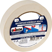 Клейкая лента малярная Unibob легкоудаляемая 25 мм х 50 м