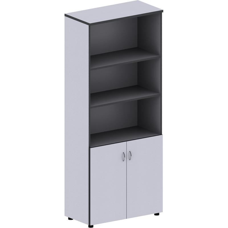 Изображение товара Шкаф для документов Агат полузакрытый серый 800x400x1910 мм