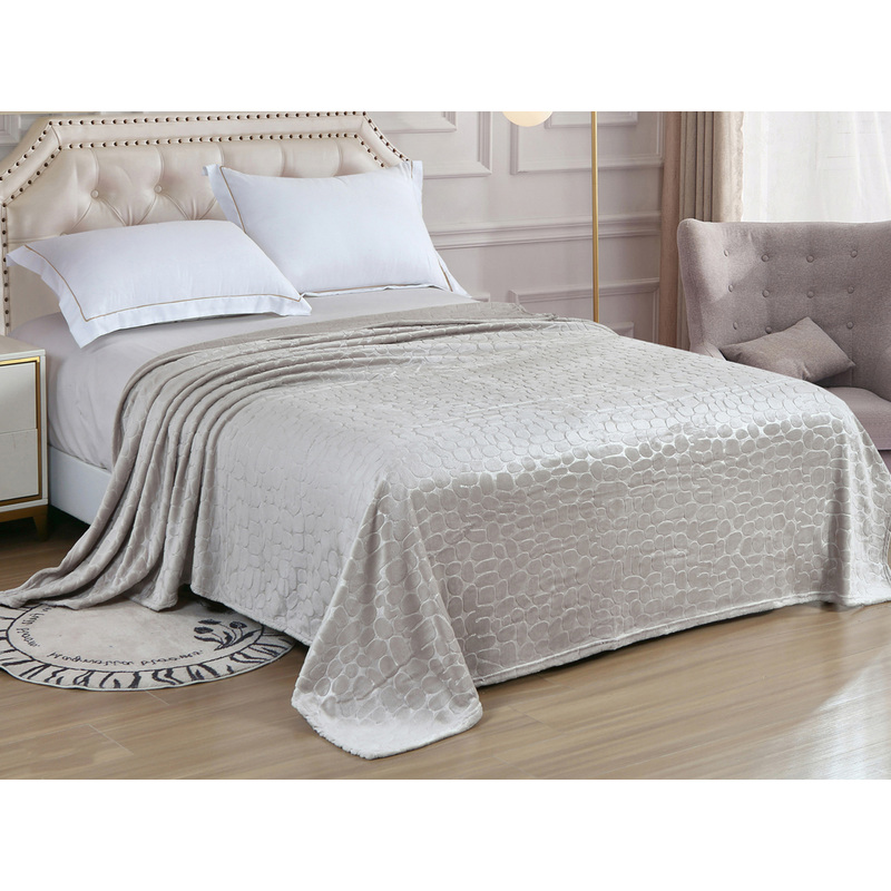 Изображение товара Плед микрофибра Cleo Riviera 200x220 см серый для дома и подарка