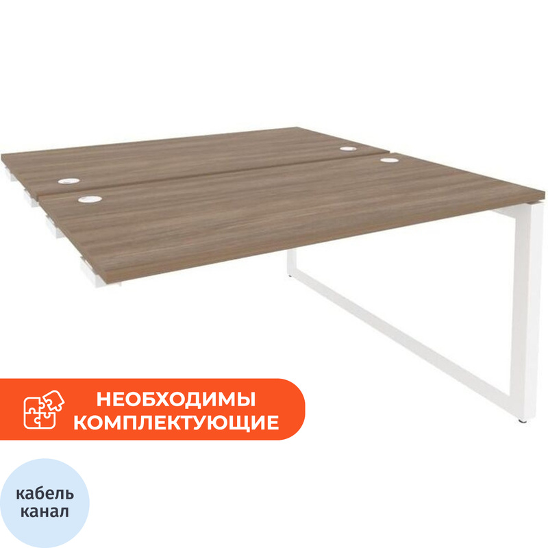 Изображение товара Рабочая станция на 2 рабочих места ONIX-О O.MO-D.SPR-3.7 дуб аризона/белый 1380х1475х750 мм