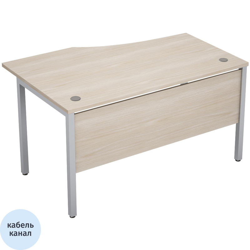 Изображение товара Эргономичный левый стол Avance 6МД.022 бежевый серый с металлическим каркасом