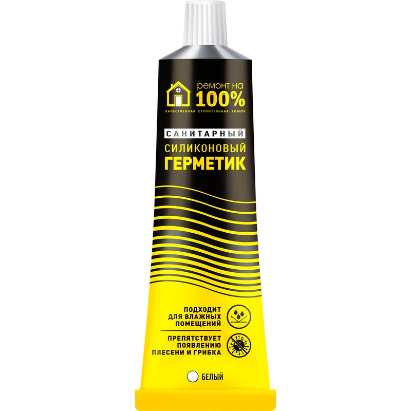 Изображение товара Герметик силиконовый Ремонт на 100% 80 мл белый (RSW080)