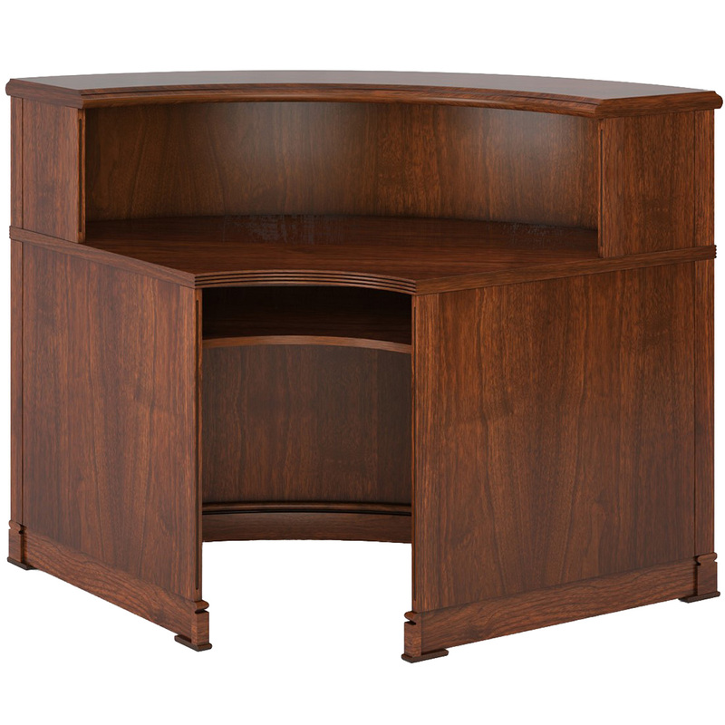 Изображение товара Секция стола для приемной Inter IN RE2 угловая (орех американский, 1600x870x1150 мм)