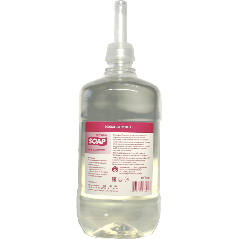 Изображение товара Жидкое гель-мыло Флородель Мягкое S1 1000 мл для рук и тела