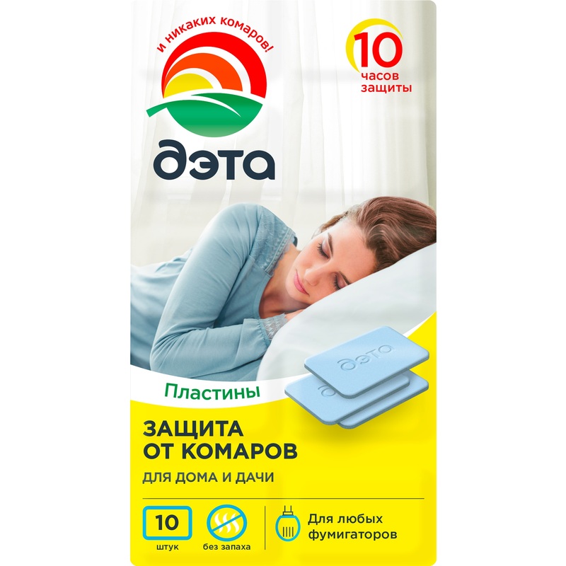 Изображение товара Средство от насекомых Дэта пластины для фумигатора 10 штук