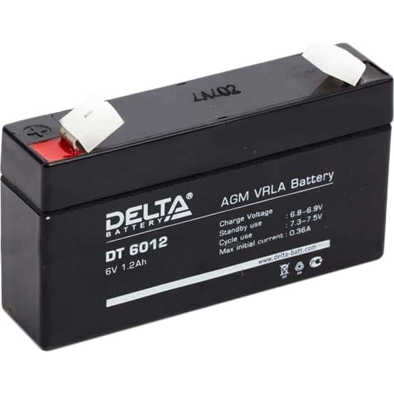 Изображение товара Батарея для ИБП Delta DT 6012 6 В 1.2 Ач AGM F1 клеммы Китай
