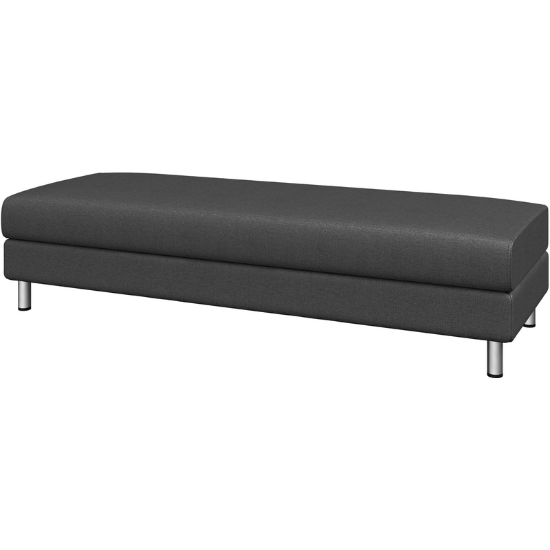 Изображение товара Банкетка Домино трехместная серая (ткань, 1920х660х480 мм)