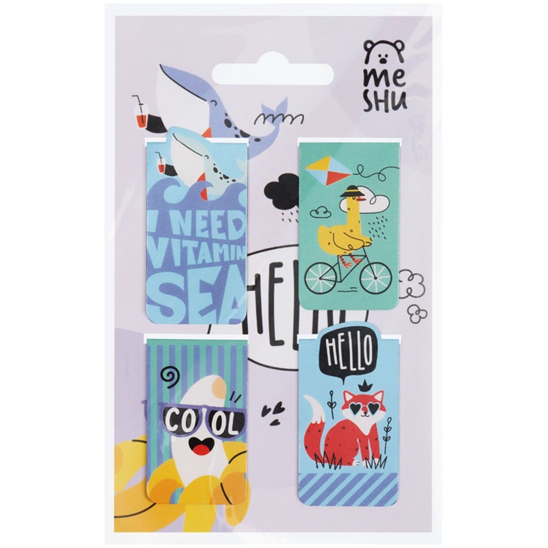 Изображение товара Закладки для книг магнитные Meshu Summer party - 4 штуки