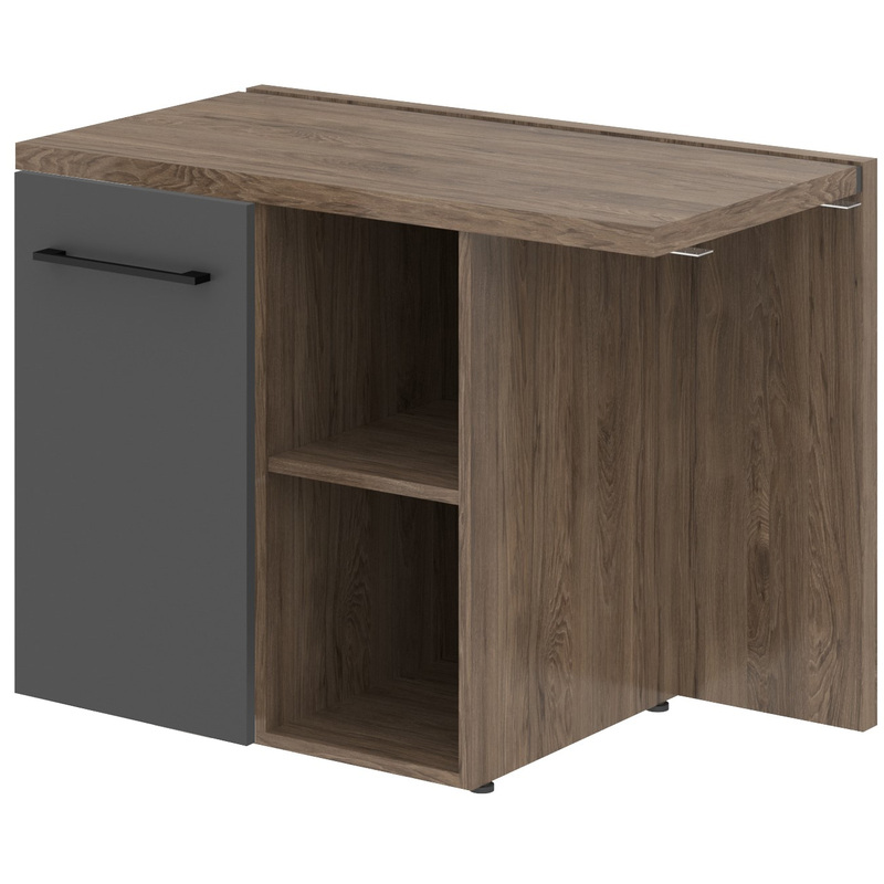 Изображение товара Тумба приставная Morris Trend MCRT1055L (антрацит/кария пальмира, 1000х550х750 мм, 2 ящика)