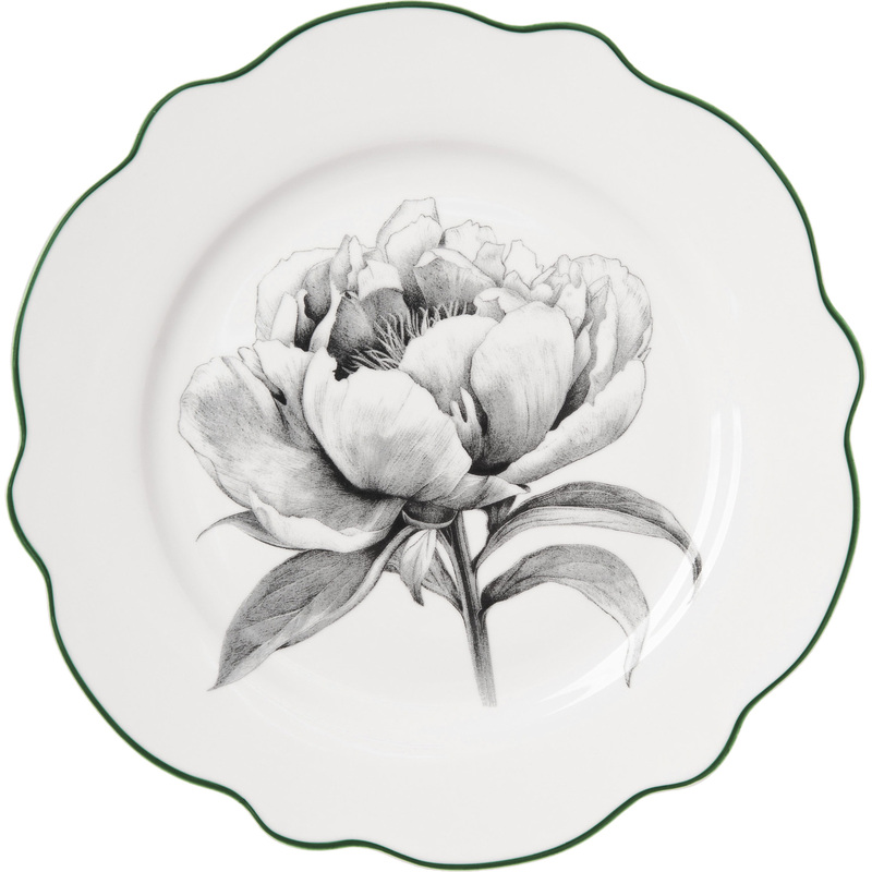 Изображение товара Уценка. Тарелка десертная Home Queen Флорес фарфор 19.3 см разноцветная (6 штук в упаковке)