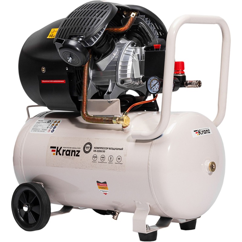 Изображение товара Компрессор воздушный масляный Kranz KR-2200/50 50 Л, 8 БАР, 400 л/мин KR-16-1153